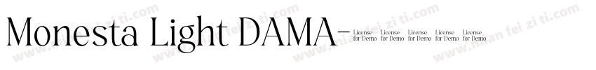 Monesta Light DAMA字体转换
